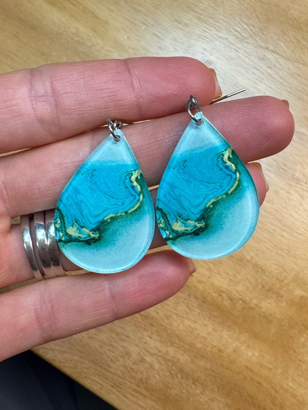 NWT Teardrop Turquoise Blue Earrings